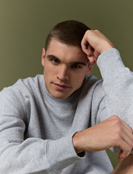 470559 SWEATER HARRY Gris Medio Melange