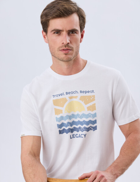REMERA ESTAMPADA DE ALGODÓN Blanco