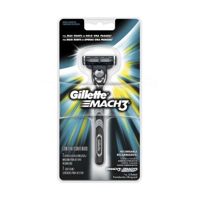 Máquina de Afeitar Gillette Mach 3 Regular Razor X1 Máquina de Afeitar Gillette Mach 3 Regular Razor X1