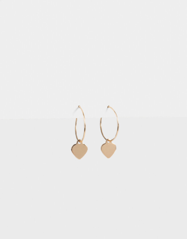 Aros Argollas Con corazón Argollas Con Corazón - Dorado