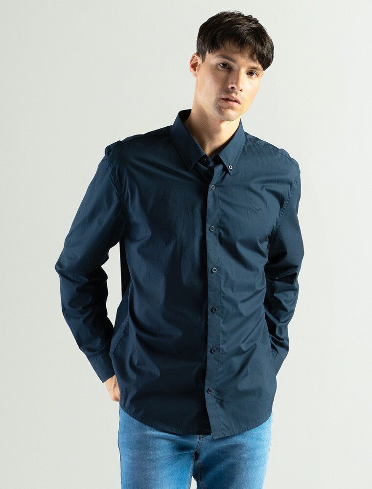 Camisa Manga Larga Algodón Principe Marino