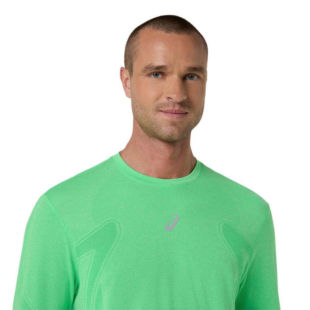 Polo Running Road Seamless LS Top C Hombre Vital Green/illuminate Green