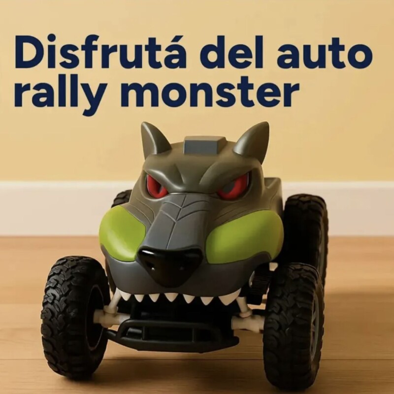 Auto a Control Remoto Monster Infantil 24x15 Cm Verde