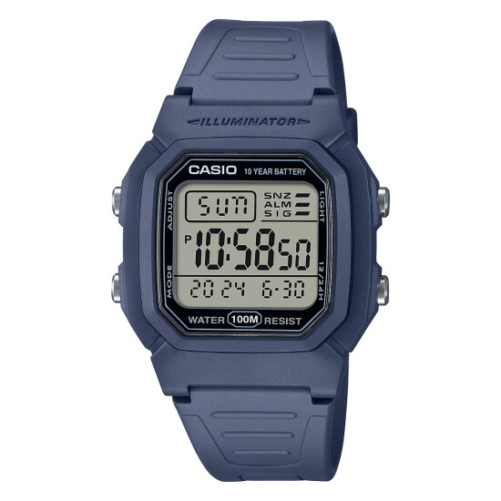 Reloj CASIO W800H-2AVDF Resina Azul Esfera 37mm 0