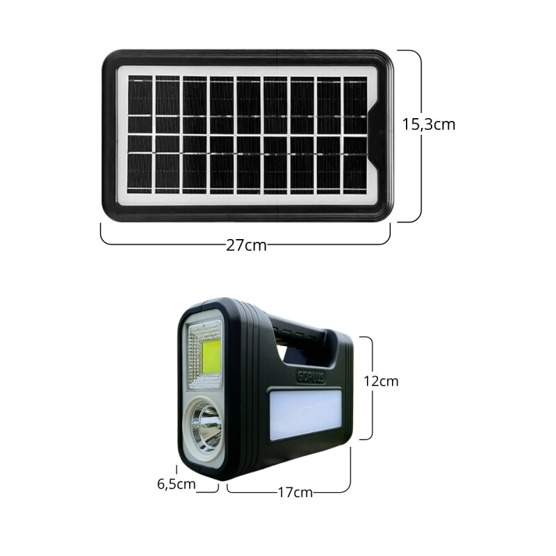 Kit de iluminacion recargable NEGRO