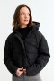 Campera puffer crop NEGRO