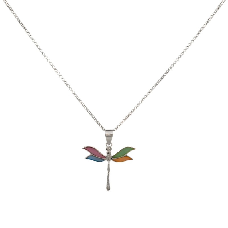Conjunto Libélula - Plata 925 - Resina colores- CJ3024 Sinpiedra