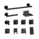 Set Accesorios Baño Completo 11 Piezas Acero Inoxidable Negro Set Accesorios Baño Completo 11 Piezas Acero Inoxidable Negro