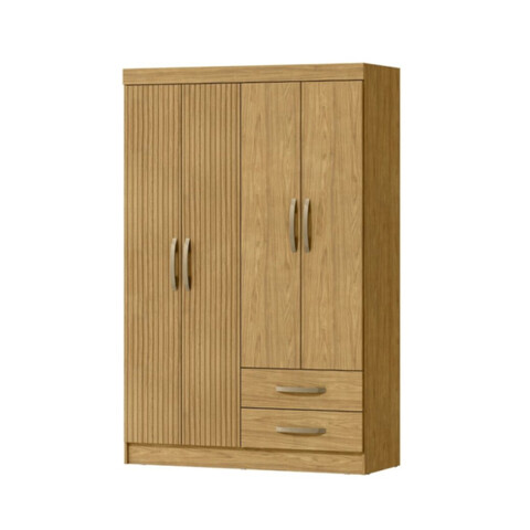 Ropero Armario 4 Puertas 2 Cajones 7 Estantes - Terrano Ropero Armario 4 Puertas 2 Cajones 7 Estantes - Terrano