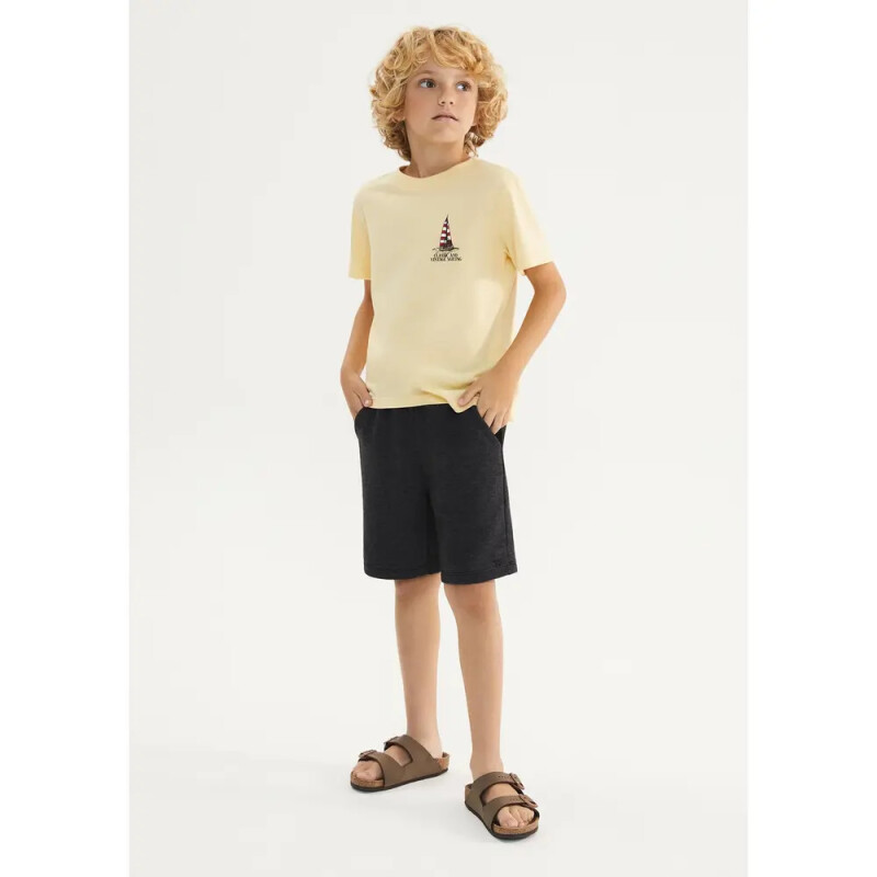 CAMISETA MM MASC AMARELO CLARO