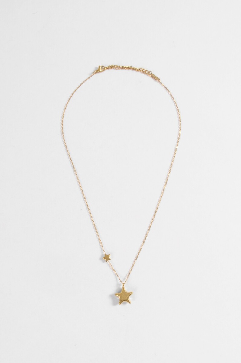 Collar acero star - dorado 