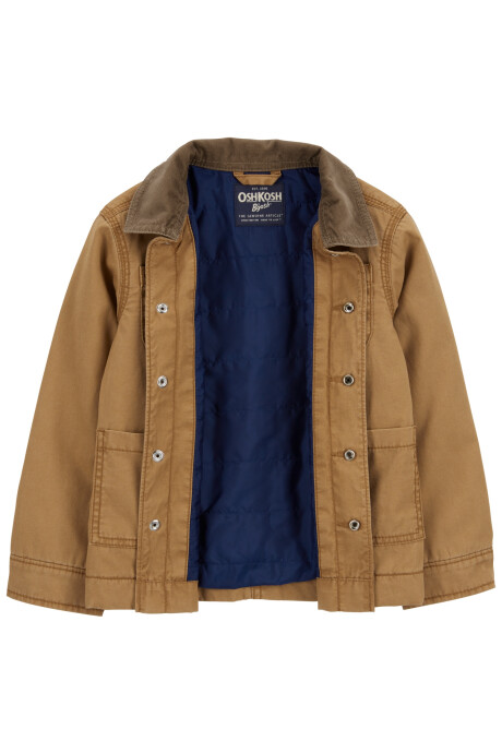 Campera de lona, con cuello de pana. Talles 2-5T Campera de lona, con cuello de pana. Talles 2-5T