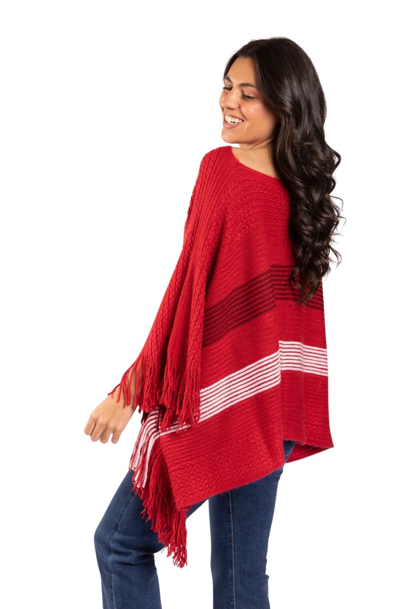 CHERRY PONCHO - RED 