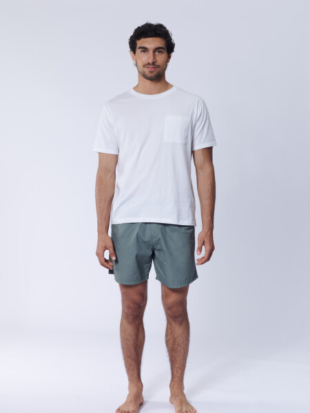 Short de baño de algodón listo Verde