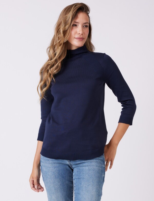 Buzo Mock Neck MARINO