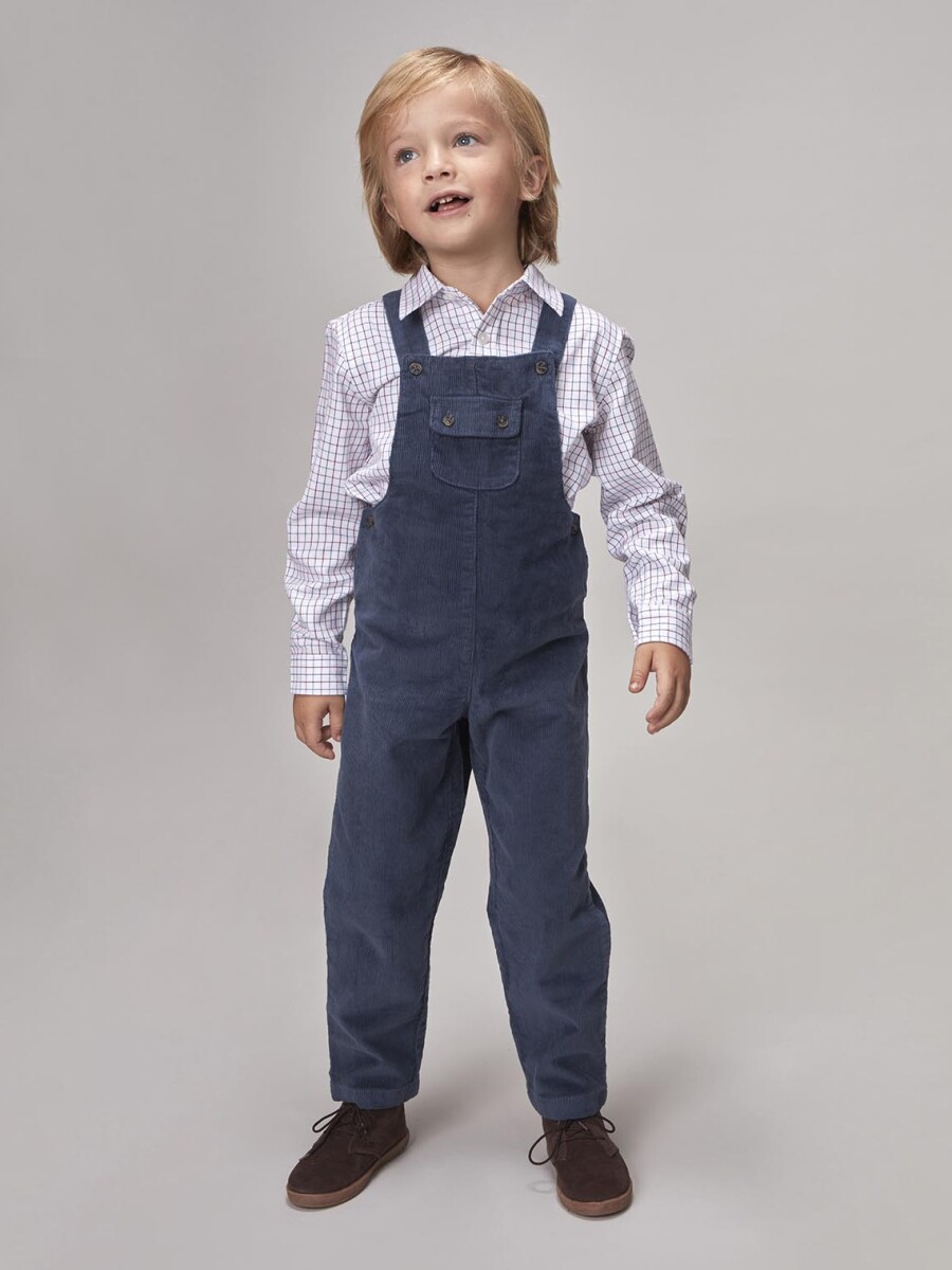 Peto Largo De Pana Azul Medio Oscuro