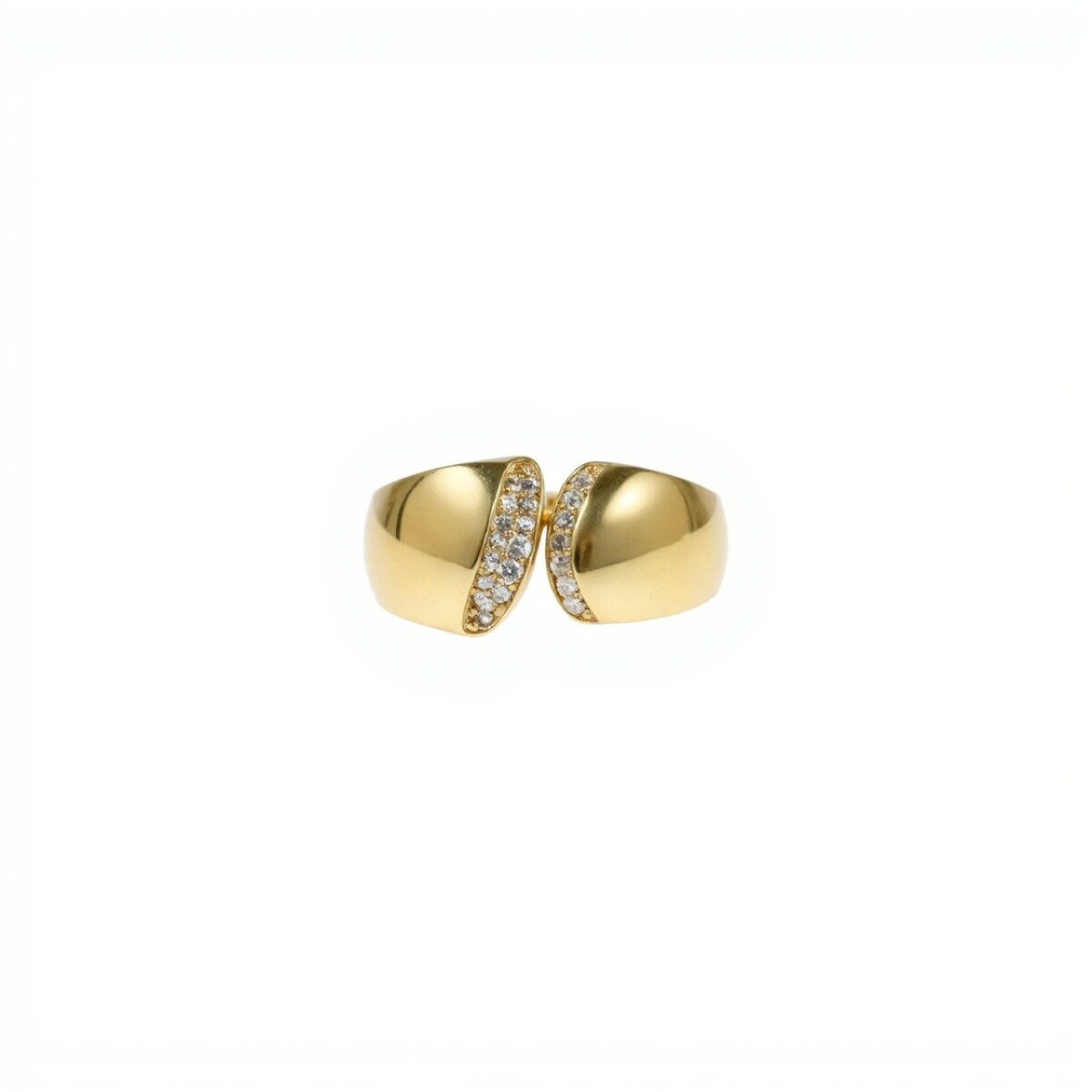 Anillo Banda/ Zirconias - Oro bajo-Con Zirconias-AN8567 - sinpiedra 