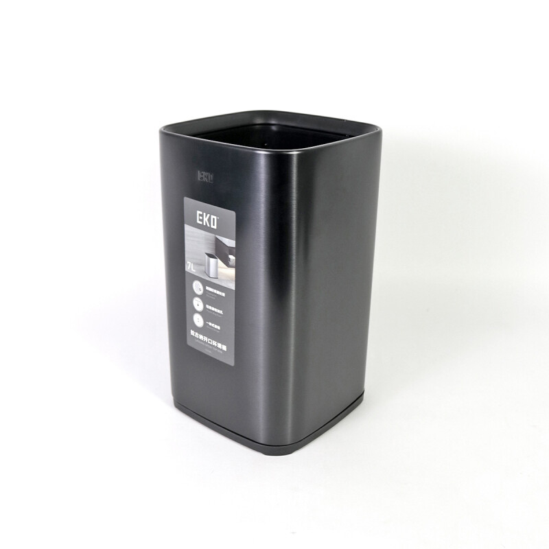 BASURERO INOX NEGRO 18X18X30.5CM Unica