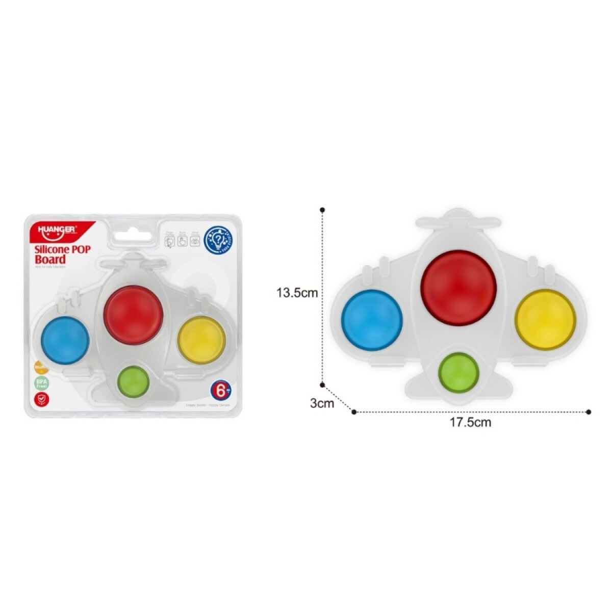 Pop It Huanger He0143 Sensorial De Silicona 17.5X13.5X3Cm Ub - HELICOPTERO 