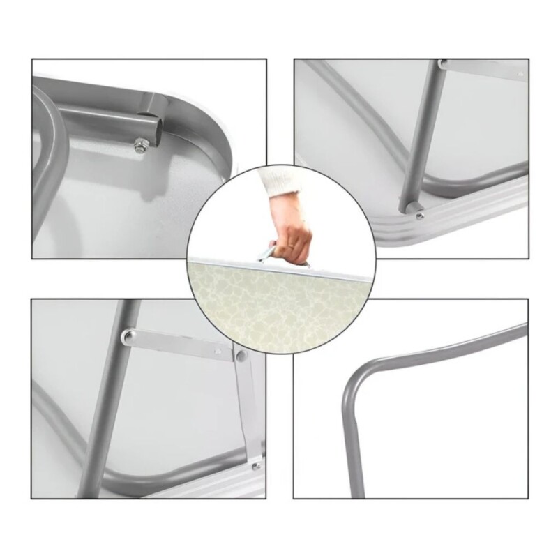 Mesa Plegable De Aluminio Cármica Beige Labrado Mesa Plegable De Aluminio Cármica Beige Labrado
