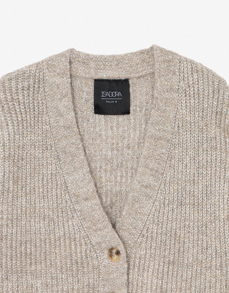 Knitwear Sweaters Cardigan Corto Con Botones - Blanco Crudo