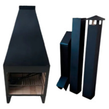 ESTUFA FRONTAL CON REVESTIMIENTO 60X60 + PARRILLA N/a