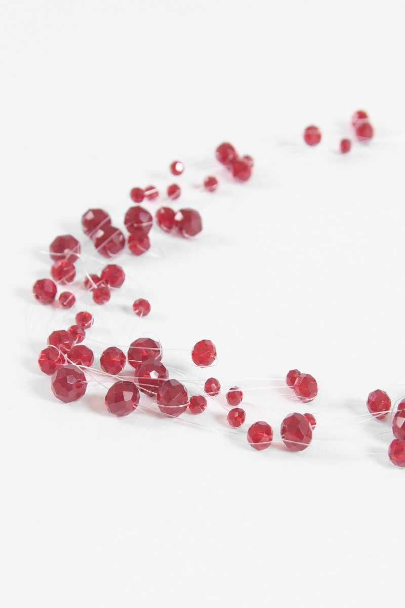 Collar cuentas acrílico bordo