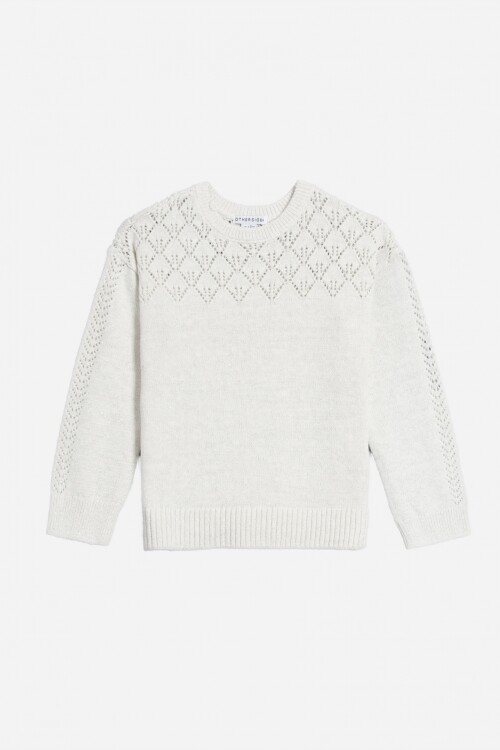 Sweater con lurex CRUDO