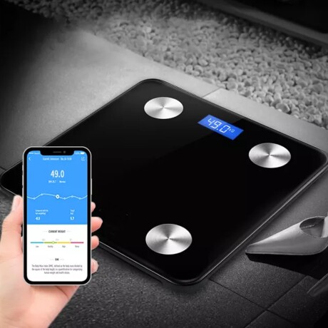 Balanza Digital Smart c/Bluetooth App Seguimiento Peso Salud Azul