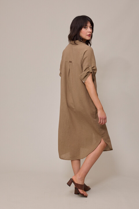 VESTIDO LARGO UNOVA POLANCO Tabaco