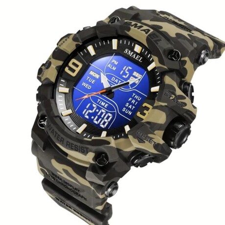 Reloj táctico multifuncional SL8049 SMAEL Caqui