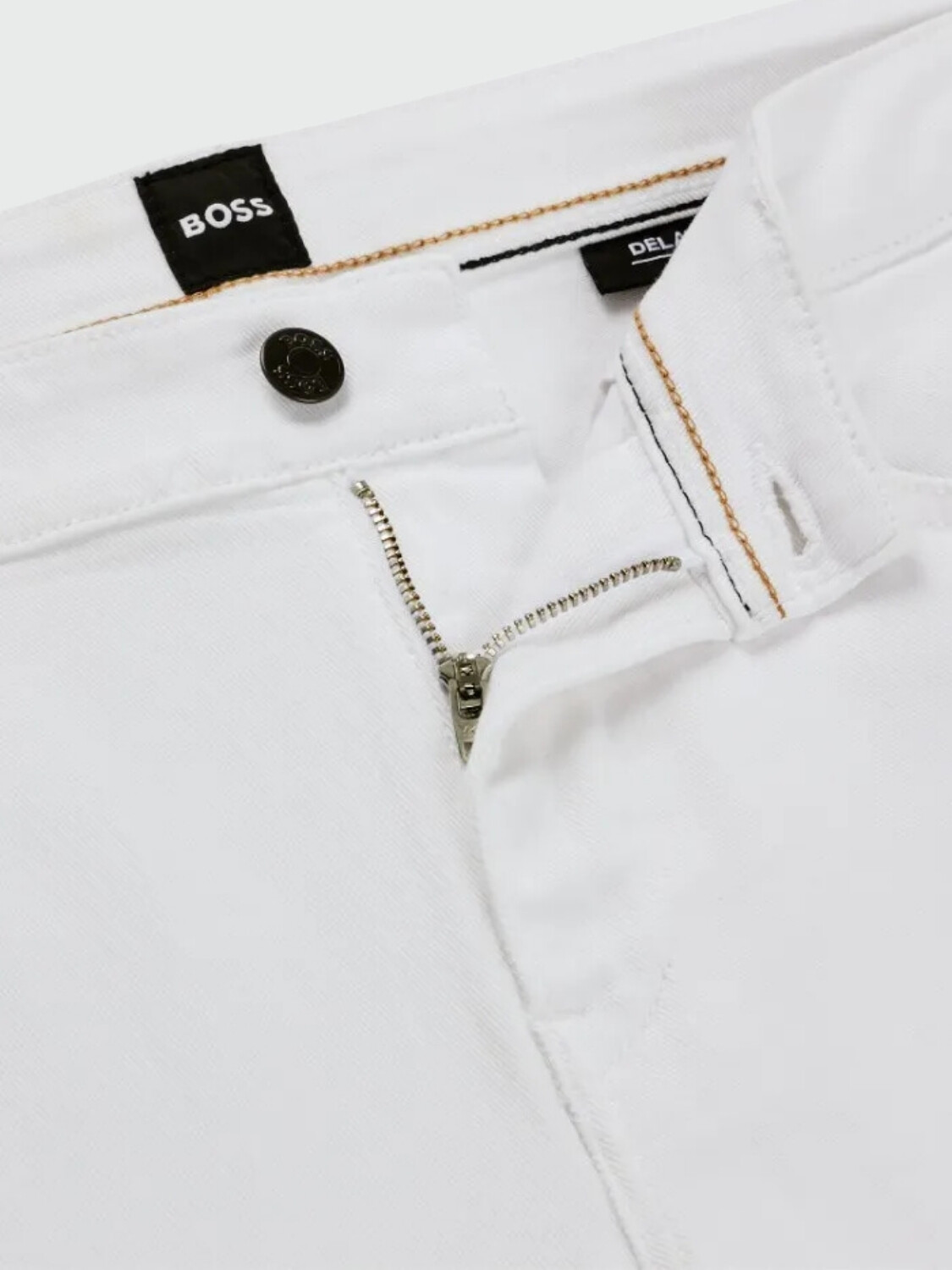 BOSS - Jeans slim fit de algodón elastizado, DELAWARE Blanco