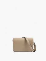 Bolso Bandolera Con Textura Y Solapa taupe