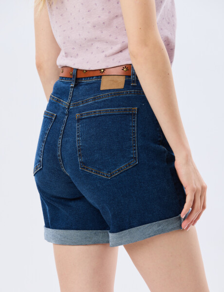 SHORT DE JEAN CLÁSICO Azul