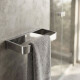 TOALLERO RECTANGULAR METAL LATON BRILLO COLOR CROMO 20CM CROMO