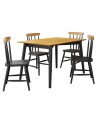 Juego de Comedor 4 Sillas Udine Ebano