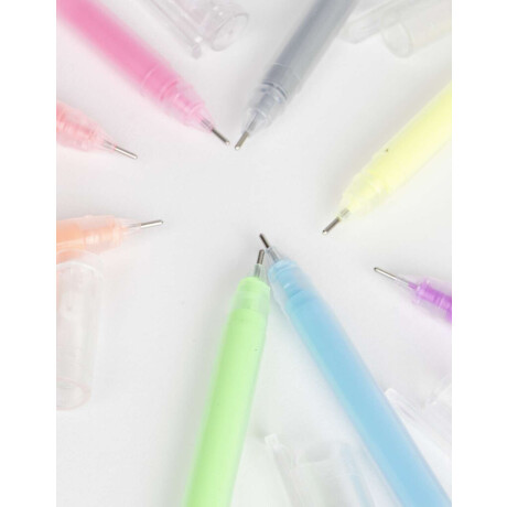 Set De Lapiceras Con Glitter Combinacion Multicolor