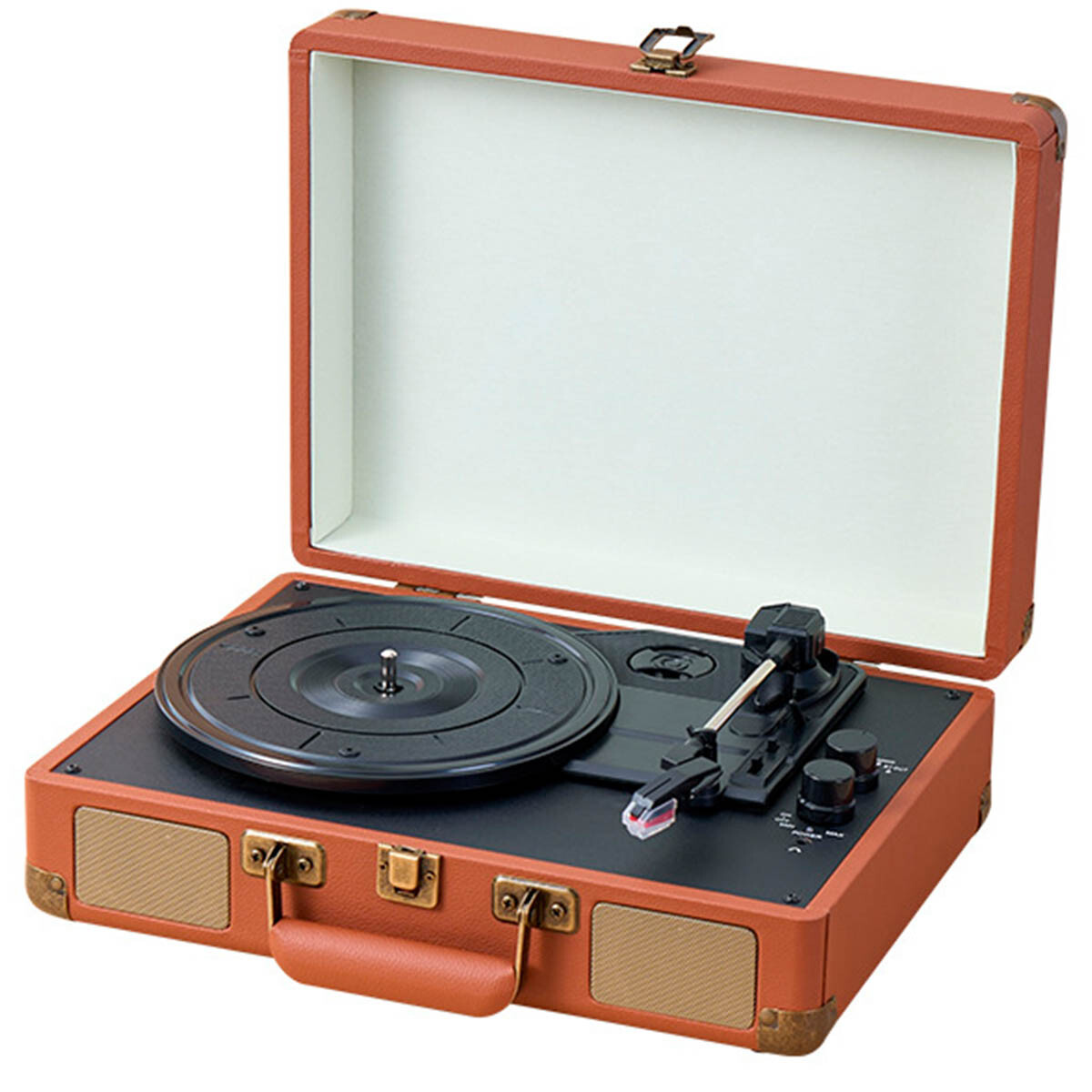 Tocadiscos Vinilo Retro Parlante Bluetooth Portátil - Marron 