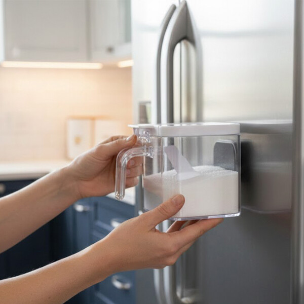 Especiero Salero Pimentero Magnético Frasco Contenedor Blanco L