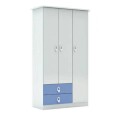 ROPERO INFANTIL 3 PUERTAS 2 CAJONES - BLANCO CON CAJONES CELESTE O ROSA ROPERO INFANTIL 3 PUERTAS 2 CAJONES - BLANCO CON CAJONES CELESTE O ROSA