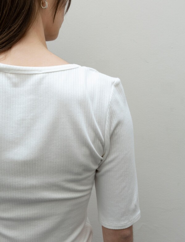Remera Basica Ribs CRUDO