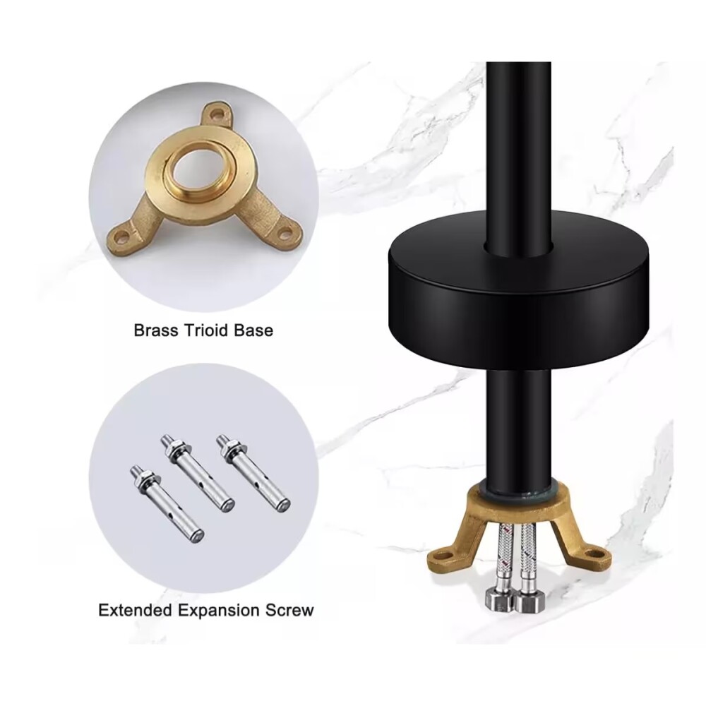 Grifería de Bañera Monocomando de pie Bremen negro mate Grifería De Bañera Monocomando De Pie Bremen Negro Mate