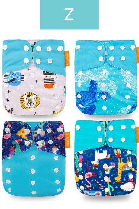 Pack X 4 Pañales Ecológico Algodón + 4 Insertos de algodón happy flute 11