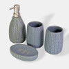 SET DE ACCES CERAMICA GRIS P/BAÑO 4PZAS Unica