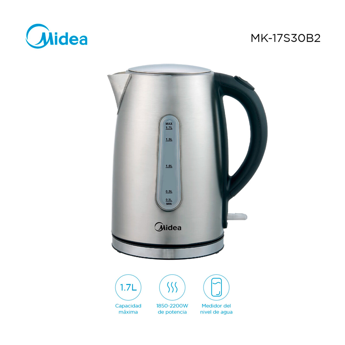 Jarra Eléctrica 1.7 Lts. Midea Mk17s30b2 
