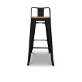 Banqueta Alta Tolix Black Asiento de Madera Banqueta Alta Tolix Black Asiento de Madera