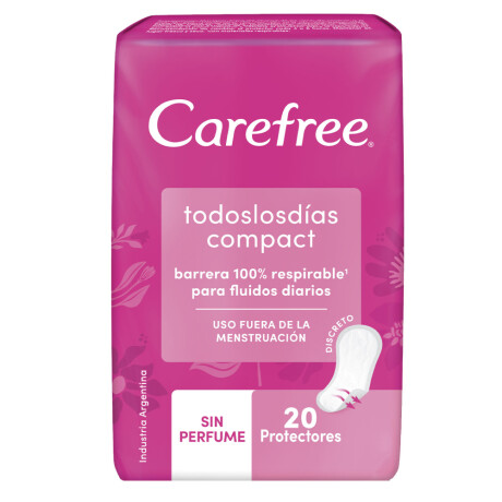 Protectores Diarios Carefree Protección Todos los Días Compact 20 Unidades Protectores Diarios Carefree Protección Todos los Días Compact 20 Unidades