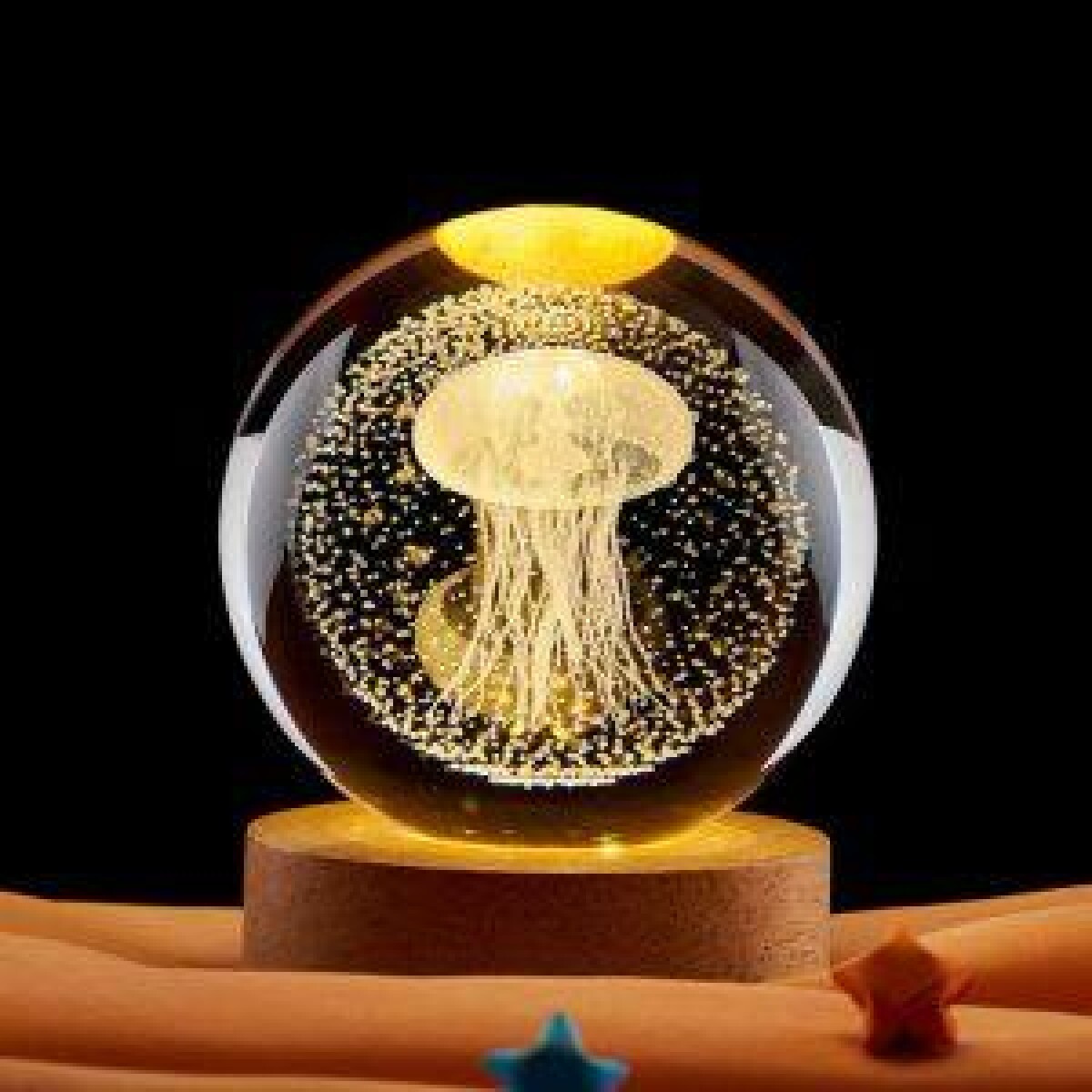 Lámpara Esfera Cristal 3D Ø10cm - Medusa 