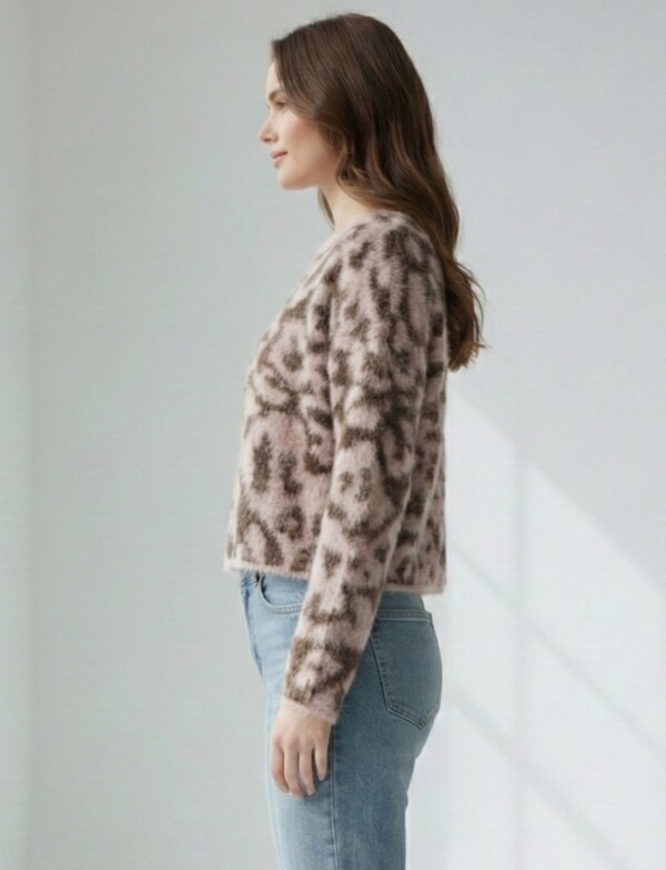 Buzo Lana Crop ROSA/MULTI