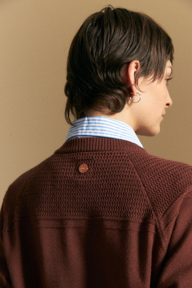 CARDIGAN JUSTIN Marrón Corteza